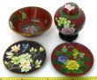 Lot de pièces en cloisonné : pot à ginge