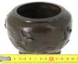 Cache-pot ancien en bronze à décor en re
