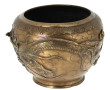 Cache-pot ancien en bronze à décor en re