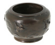 Cache-pot ancien en bronze à décor en re