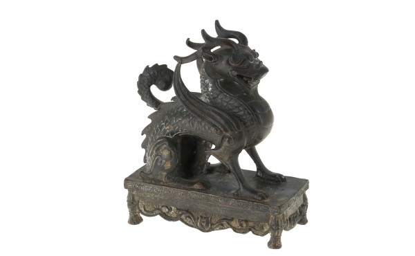 CHINE - "Chien de Fô", sujet en bronze à