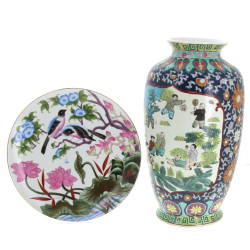 CHINE fin Xxème - Vase en porcelaine pol