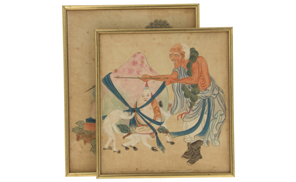 ASIE, vers 1910/1920 - "Bouddha, paon et