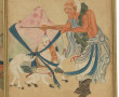 ASIE, vers 1910/1920 - "Bouddha, paon et