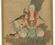 ASIE, vers 1910/1920 - "Bouddha, paon et