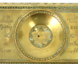 Encrier double en laiton à décor feuilla
