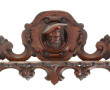 Grand porte-pipes en bois sculpté à déco