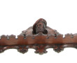 Grand porte-pipes en bois sculpté à déco