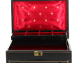 Coffret à bijoux vintage en cuir noir et