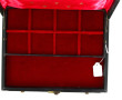 Coffret à bijoux vintage en cuir noir et