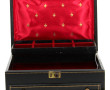 Coffret à bijoux vintage en cuir noir et