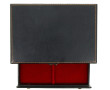 Coffret à bijoux vintage en cuir noir et