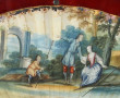 Eventail à décor peint d'une scène galan