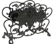 Porte-revues en fonte laquée noire à déc