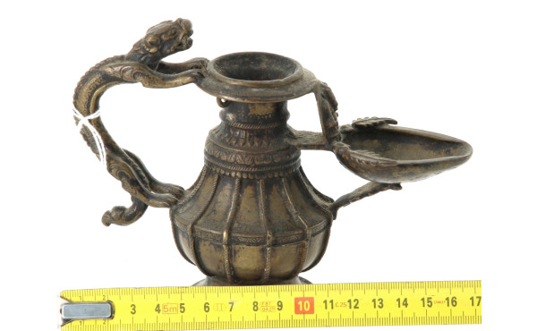 NEPAL - Lampe à huile rituelle en bronze