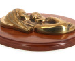 "Vierge à l'Enfant", bronze sur médaillo
