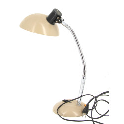Lampe de bureau en métal laqué brun clai