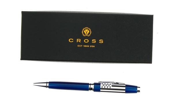 CROSS - Roller de couleur bleu à décor d