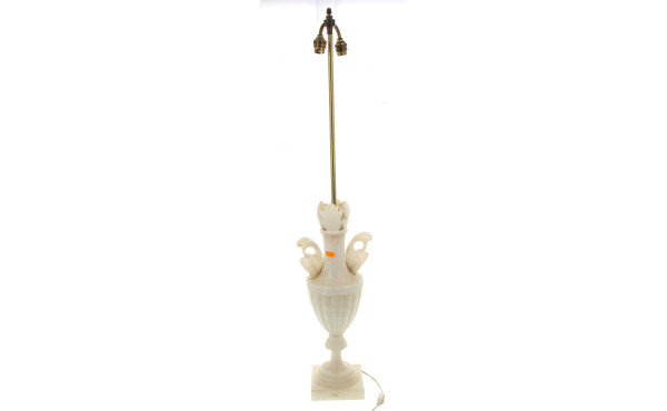 Lampe décorative en albâtre, H 53 cm (av
