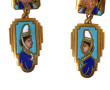 Paire de clips d'oreille fantaisie en mé