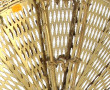 Pare-feu éventail en laiton. Haut. 58 cm