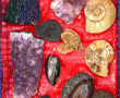 Lot de minéraux dont géode d'agate 7,5 x