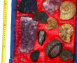 Lot de minéraux dont géode d'agate 7,5 x