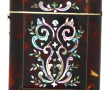 Etui à cartes de visite à décor floral e