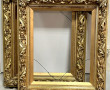 Paire de cadres XIXème en bois et stuc d