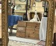 Miroir XIXème en bois et stuc doré décor
