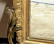 Miroir XIXème en bois et stuc doré décor