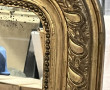 Miroir XIXème en bois et stuc doré décor