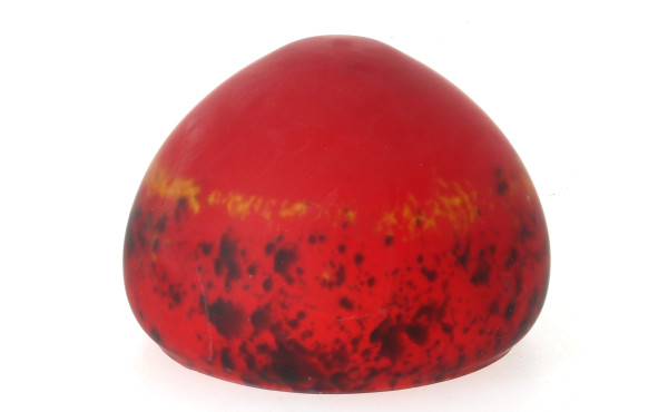 Verre de lampe en verre rouge moucheté d