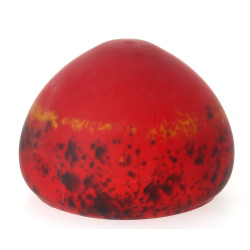 Verre de lampe en verre rouge moucheté d
