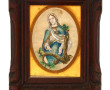 "Vierge au nid", peinture sur soie à vue