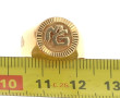 Chevalière en or jaune 18 carats, poinço