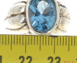 Bague jonc en argent sertie d'un strass 