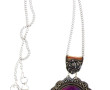 Pendentif ovale en argent 925ème sertie 