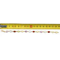 Bracelet ligne en or jaune 750ème et pie