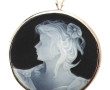 Broche-pendentif en argent 925ème sertie