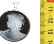 Broche-pendentif en argent 925ème sertie