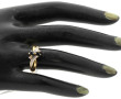 Bague en or jaune 18 carats sertie de 2 