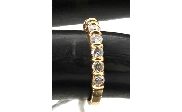 1/2 alliance en or jaune 18 carats, poin