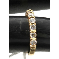 1/2 alliance en or jaune 18 carats, poin