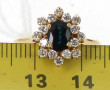 Bague en or jaune 18 carats, poinçon têt
