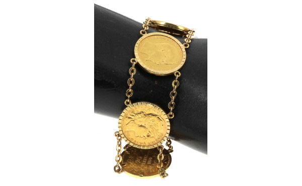 Bracelet en or jaune 18 carats serti de 