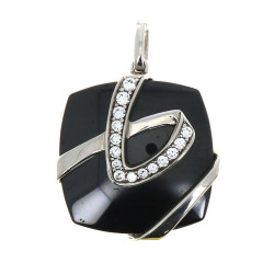 Pendentif design en argent 925ème, stras