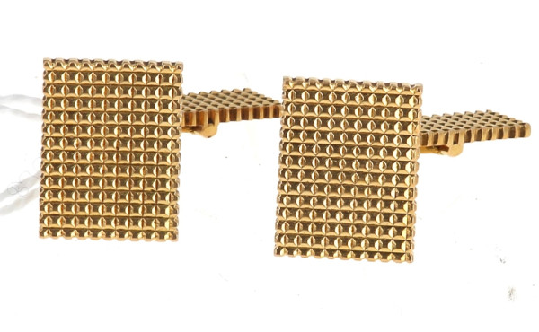 Paire de boutons de manchette en or jaun