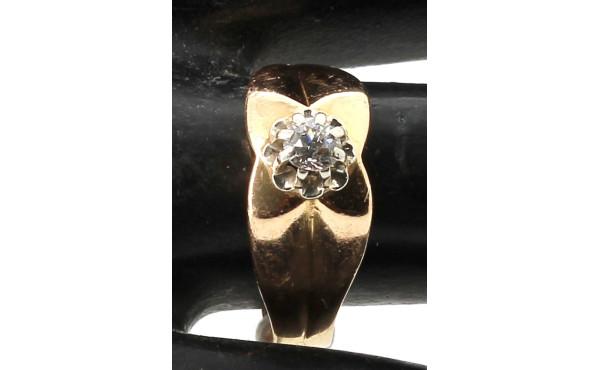 Bague jonc ancienne en or jaune 18 carat
