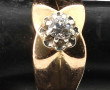 Bague jonc ancienne en or jaune 18 carat